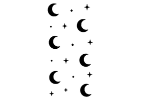 Textura para letreiro 3D: Luas e estrelas