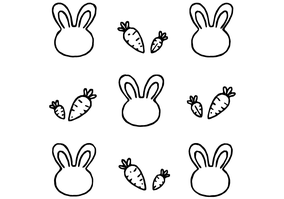 Textura para letreiro 3D: Coelhinhos e cenouras