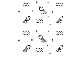 Textura para letreiro 3D: Signo de Aquario
