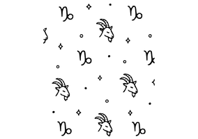 Textura para letreiro 3D: Signo de Capricornio