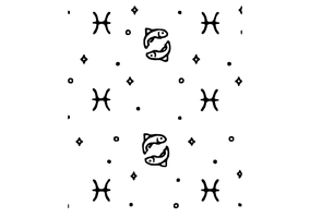 Textura para letreiro 3D: Signo de Peixes