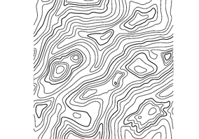 Textura para letreiro 3D: Curvas topográficas suaves