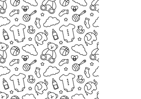 Textura para letreiro 3D: Ícones infantis