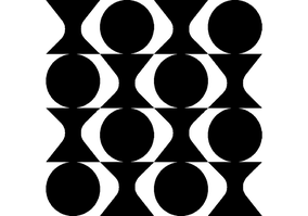 Textura para letreiro 3D: Círculos e ampulhetas