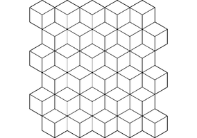 Textura para letreiro 3D: Cubos isométricos