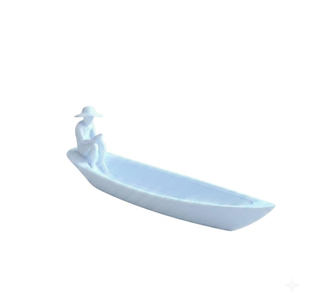 porta incenso barquinho pescador