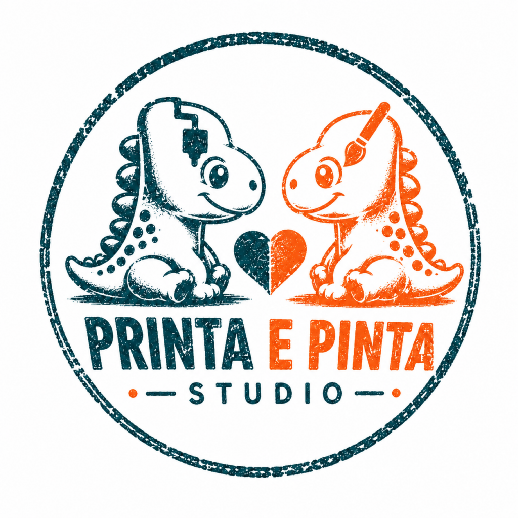 Logo da Printa e Pinta especializada em impressão 3D personalizada em Joinville SC.