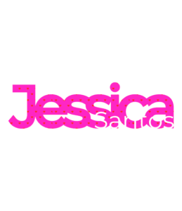 Letreiro 3D personalizado com os nomes Jessica e Santos e textura de corações